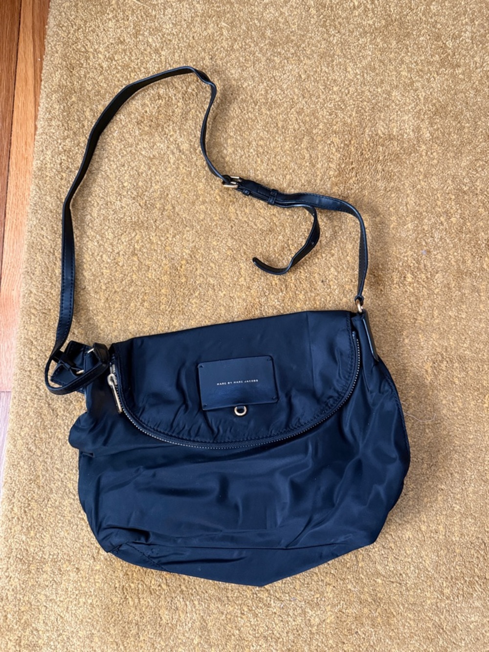 Marc by Marc Jacobs Black Nylon Crossbody Bag with Adjustable Strap